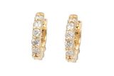 Diamond Hoop Earrings - 14k Yellow Gold - 16mm - 0.50ctw