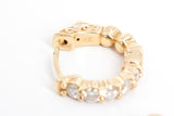 Diamond Hoop Earrings - 14k Yellow Gold - 16mm - 0.50ctw