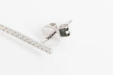 Pearl, Diamond Drop Earrings - 14k White Gold - 0.12ctw