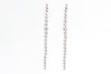 Long Diamond Drop Earrings - 14k White Gold - 1.06ctw