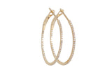 Diamond Inside Outside Hoops - 14k Yellow Gold - 0.51ctw