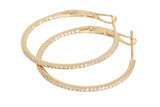 Diamond Inside Outside Hoops - 14k Yellow Gold - 0.51ctw
