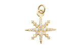 Diamond Starburst Pendant - 14k Yellow Gold - 0.42ctw