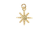 Diamond Starburst Pendant - 14k Yellow Gold - 0.42ctw