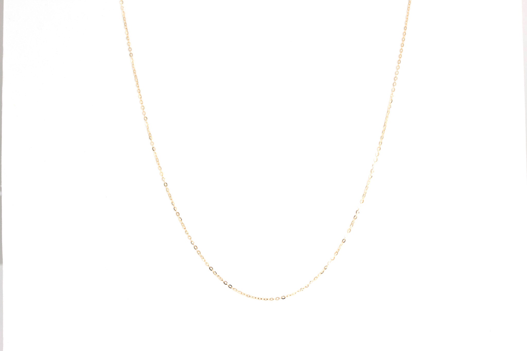 Paw Print Dainty Chain Necklace - 14k Yellow Gold