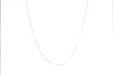 Paw Print Dainty Chain Necklace - 14k Yellow Gold