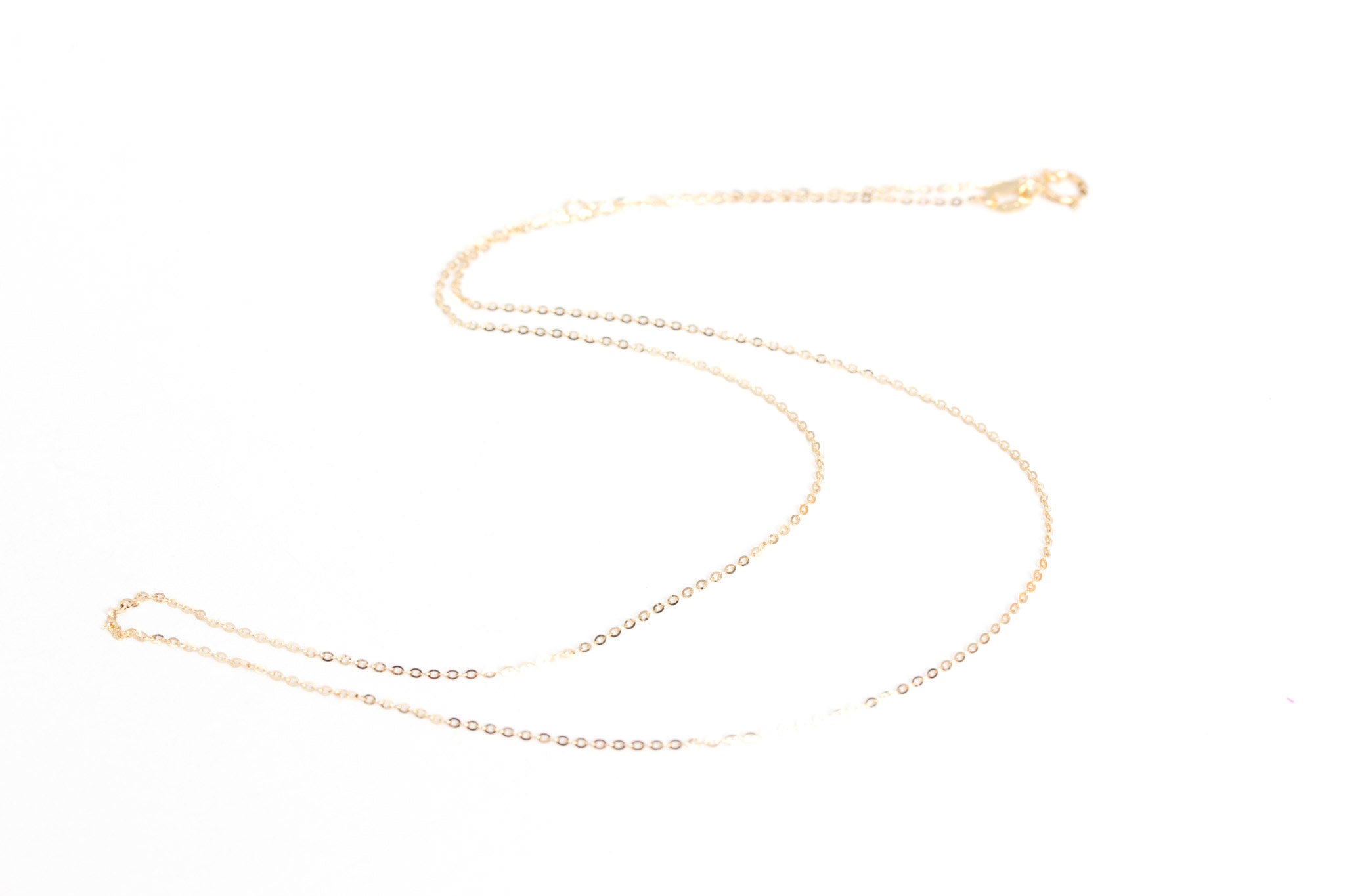 Paw Print Dainty Chain Necklace - 14k Yellow Gold