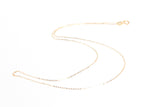Paw Print Dainty Chain Necklace - 14k Yellow Gold