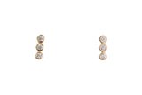 Diamond Drop Studs - 14k Yellow Gold - 0.08ctw