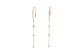 Diamond Dangle Earrings - 14k Yellow Gold - 0.20ctw