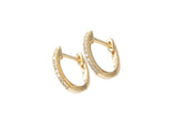 Diamond Huggies - 14k Yellow Gold - 11mm - 0.07ctw