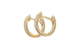 Diamond Huggies - 14k Yellow Gold - 11mm - 0.07ctw