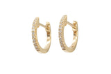 Diamond Huggies - 14k Yellow Gold - 11mm - 0.07ctw