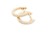 Diamond Huggies - 14k Yellow Gold - 11mm - 0.07ctw