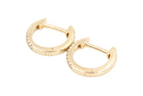 Diamond Huggies - 14k Yellow Gold - 11mm - 0.07ctw