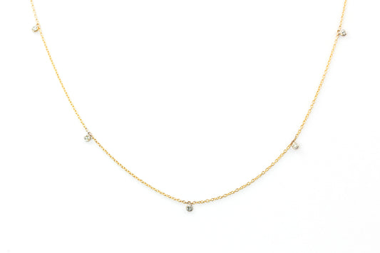 Dainty Bezel Drop Necklace