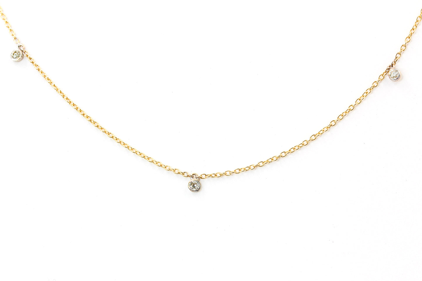 Dainty Bezel Drop Necklace