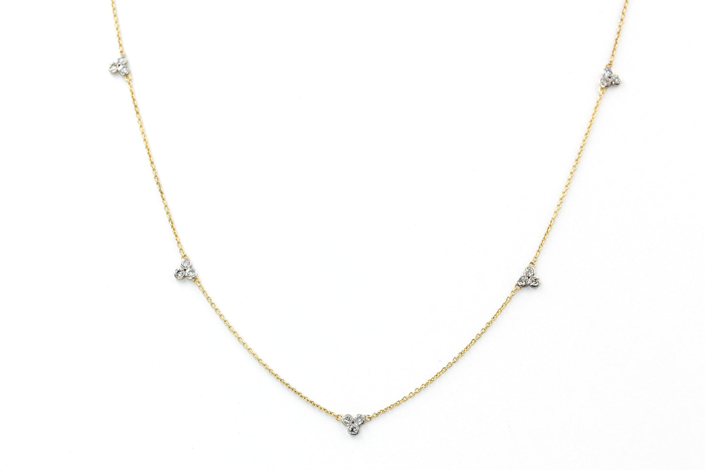 Diamond Cluster Station Necklace