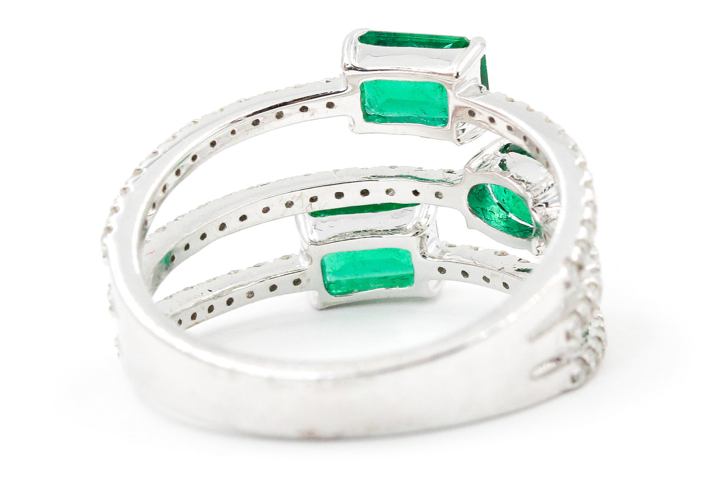 Emerald, Diamond Wrap Ring