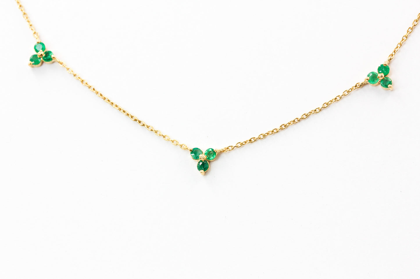 Emerald Station Necklace