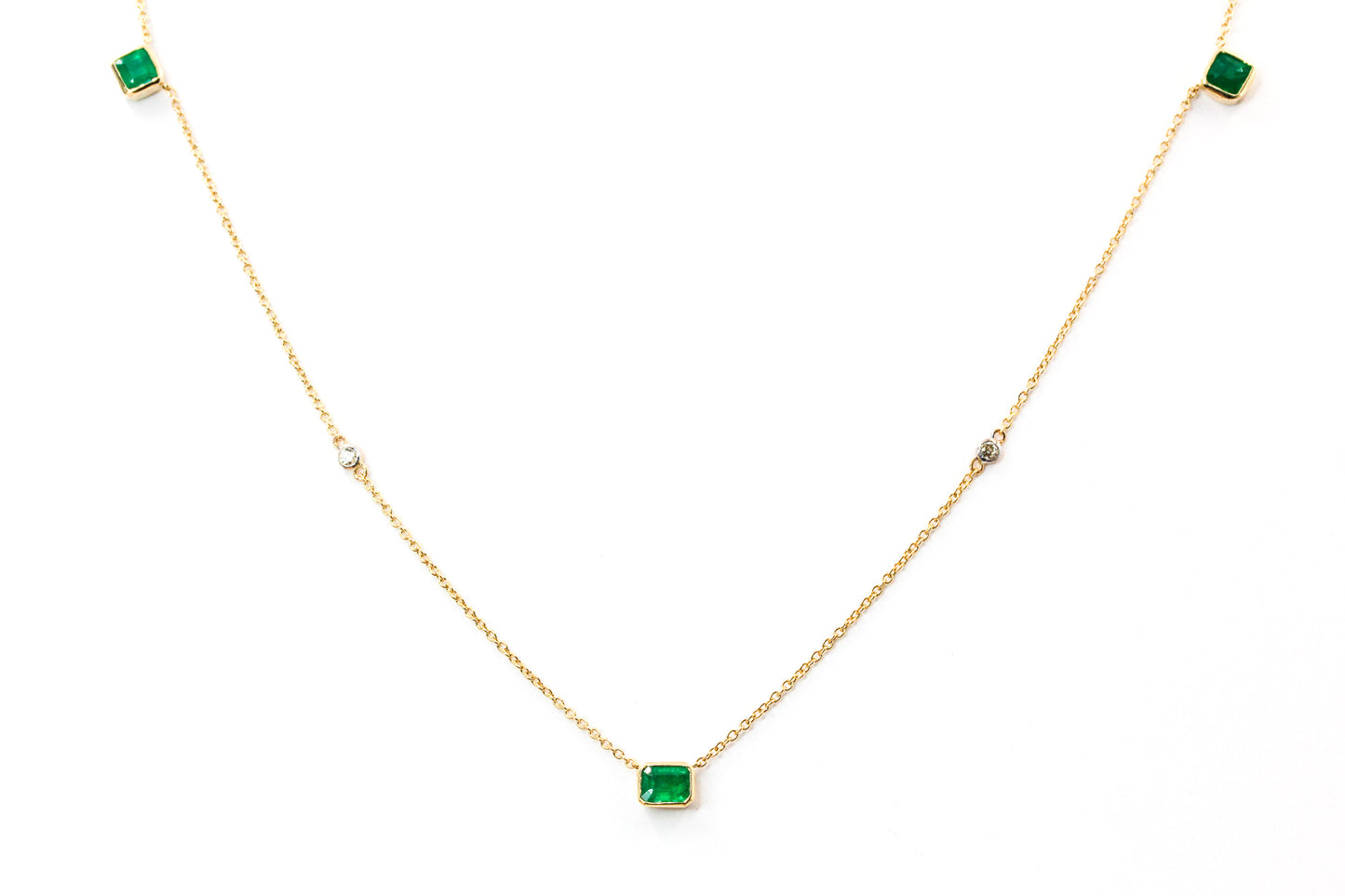 Emerald, Diamond Necklace