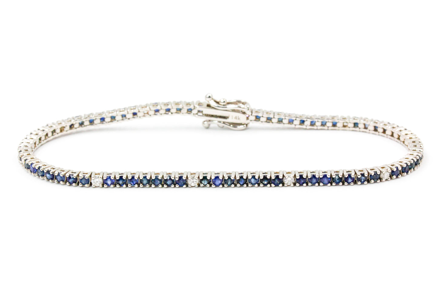 Diamond, Sapphire Tennis Bracelet