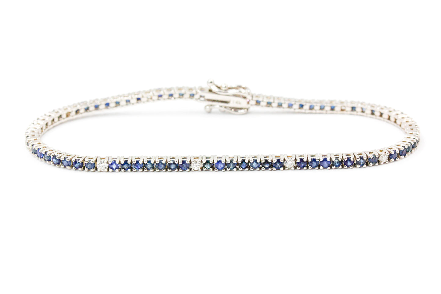 Diamond, Sapphire Tennis Bracelet