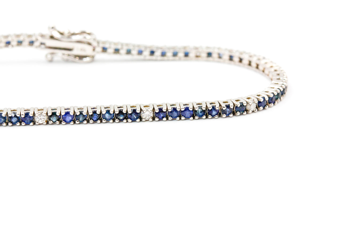 Diamond, Sapphire Tennis Bracelet