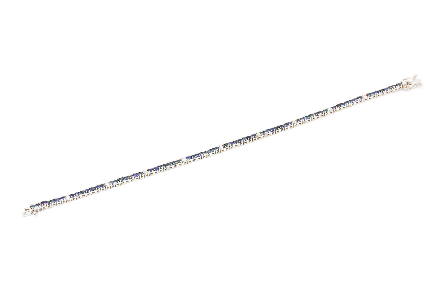 Diamond, Sapphire Tennis Bracelet