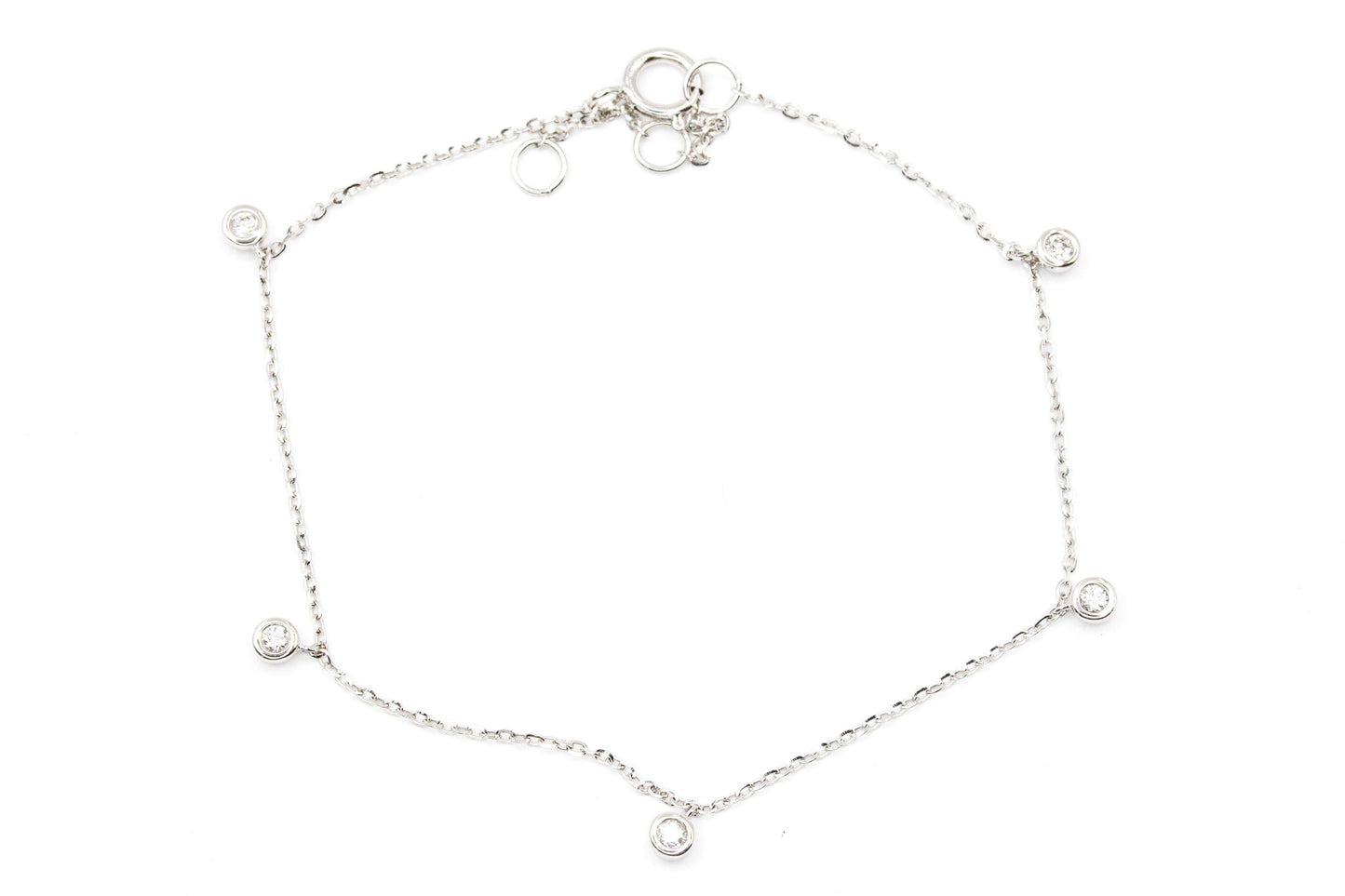 Diamond Drop Station Bracelet