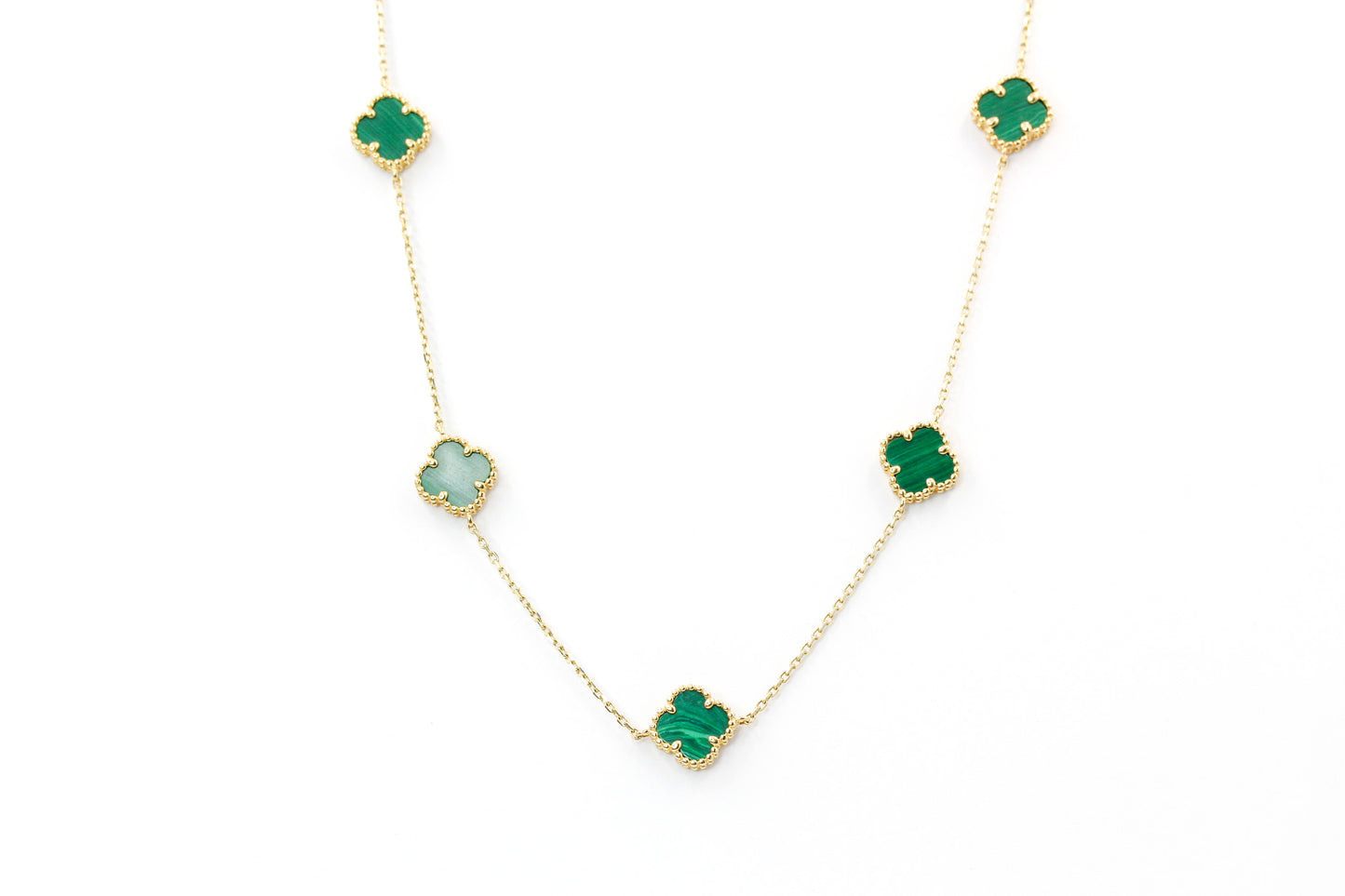 Malachite Clover Necklace