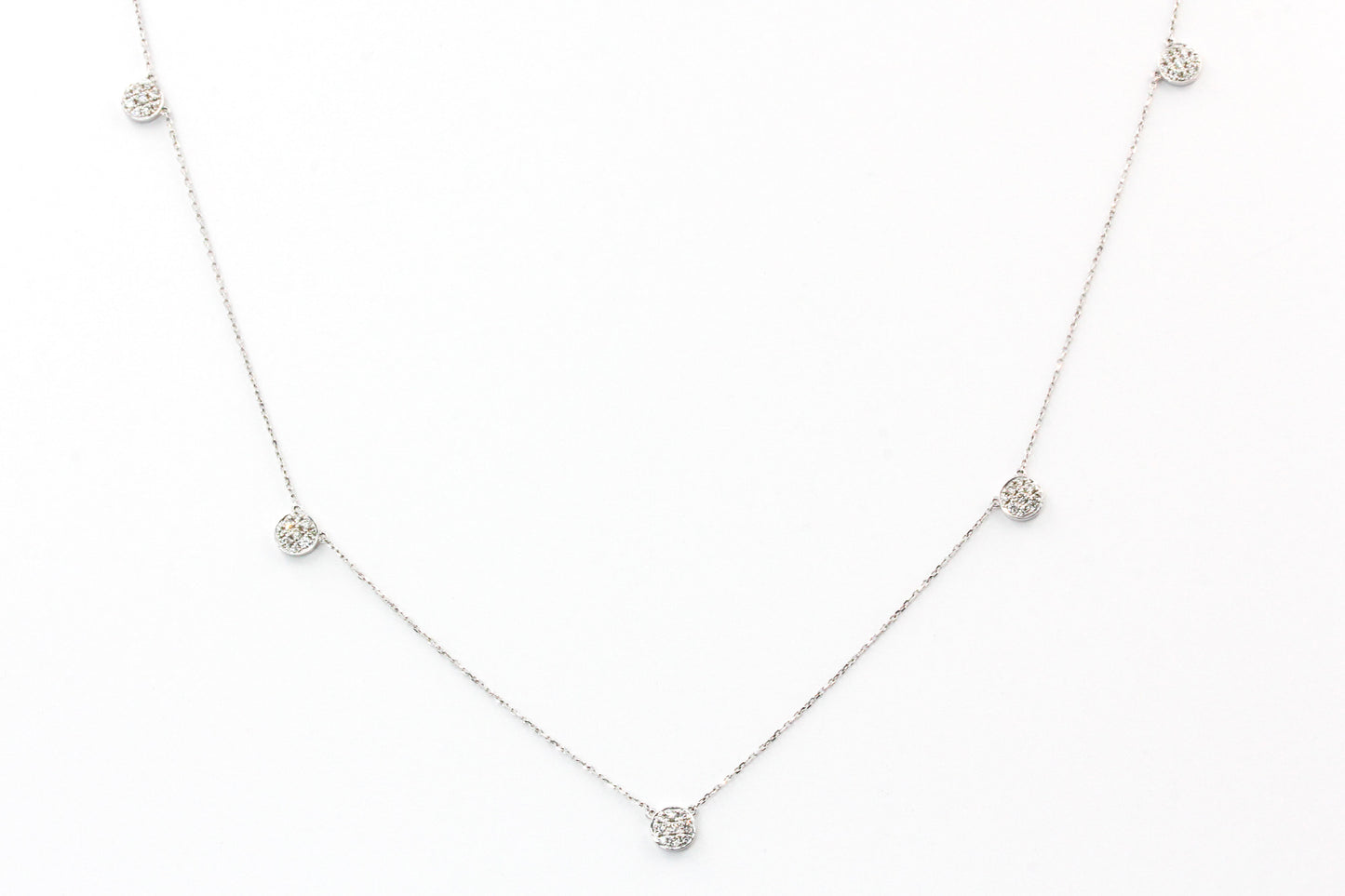 Diamond Cluster Station Necklace