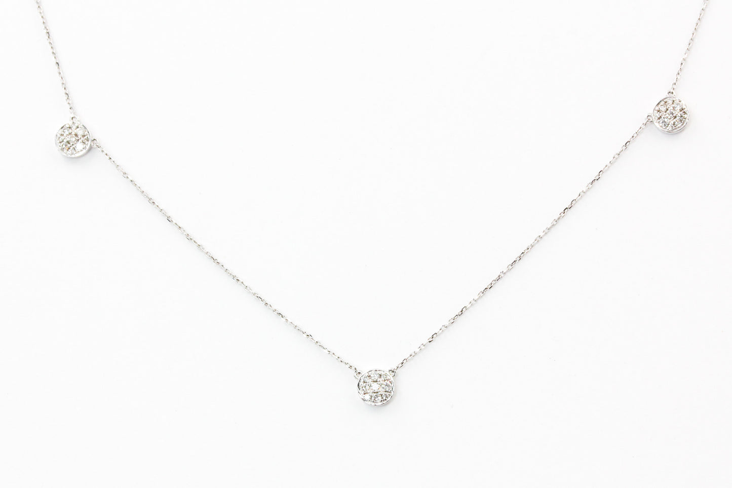 Diamond Cluster Station Necklace