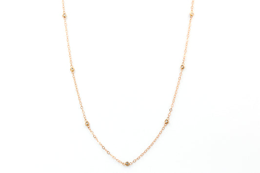 Diamond Bezel Station Necklace