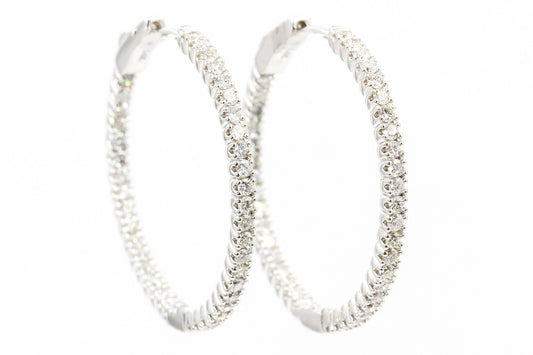 Diamond Hoop Earrings