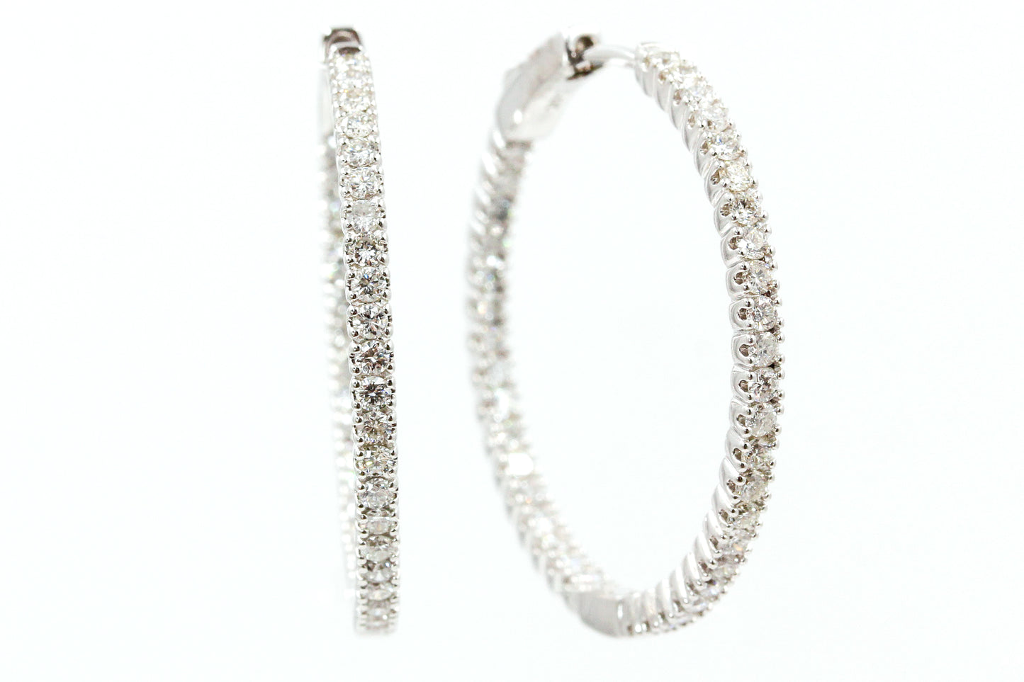 Diamond Hoop Earrings