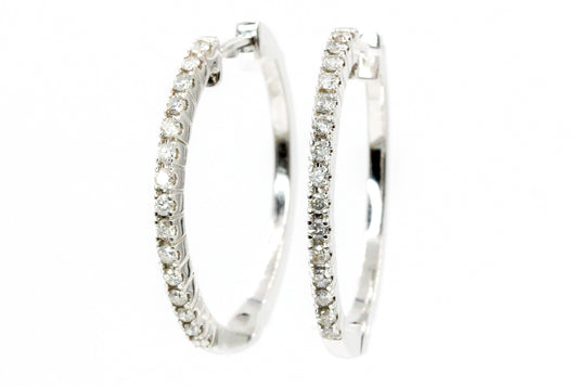 Diamond Hoop Earrings