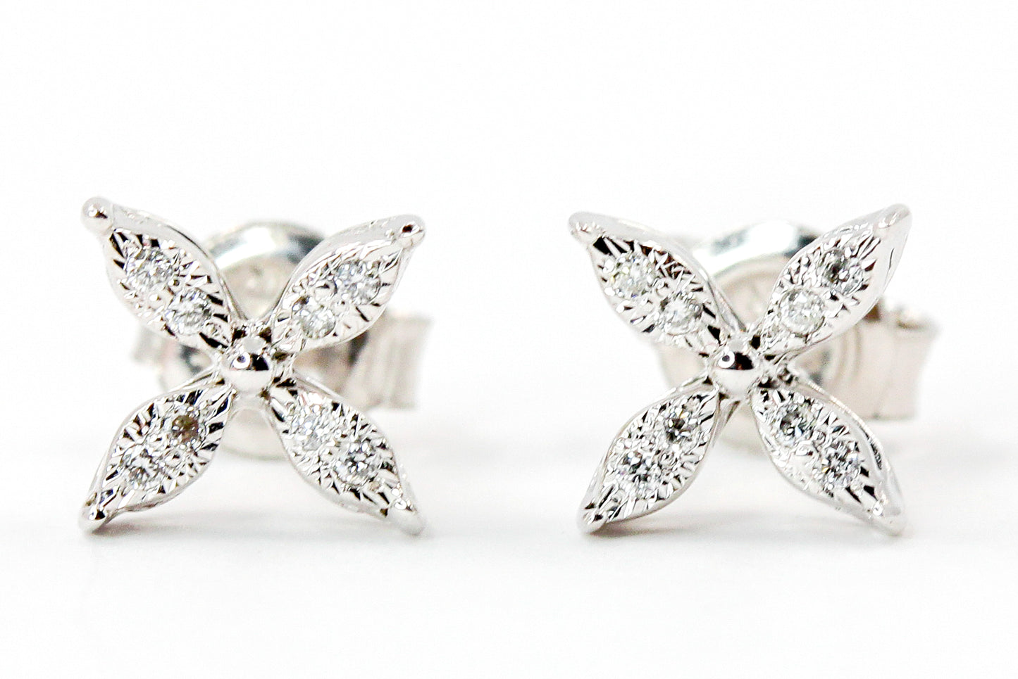 Diamond Floral Studs