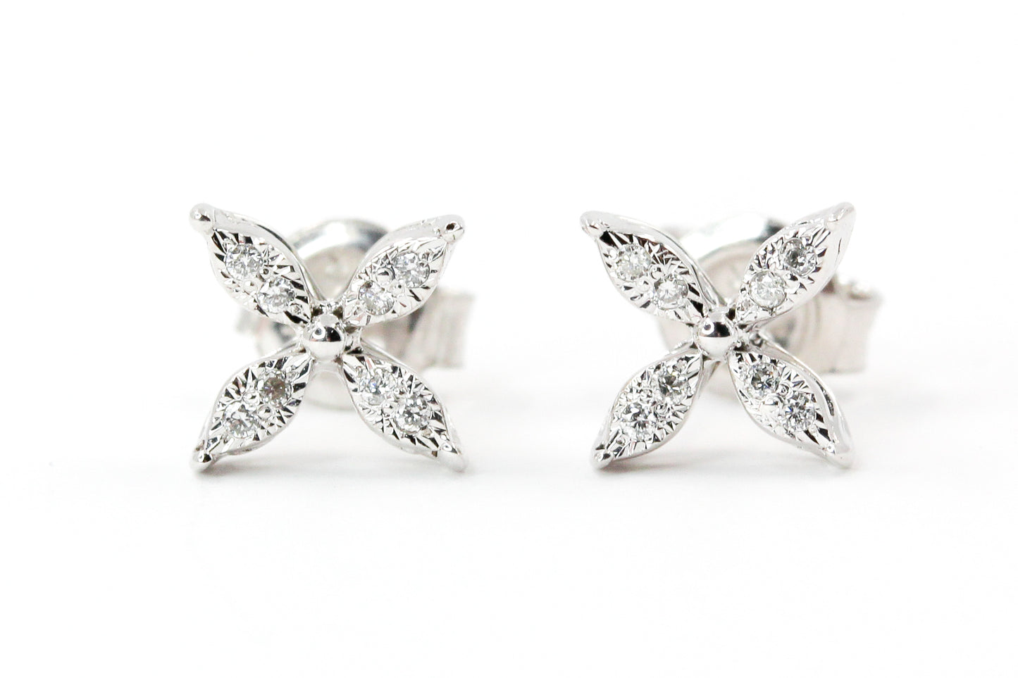 Diamond Floral Studs