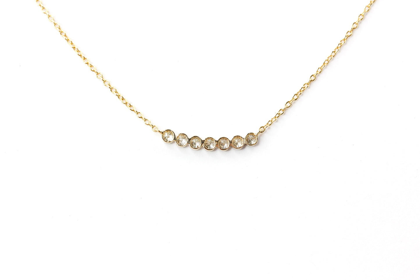 Dainty Bezel Diamond Necklace