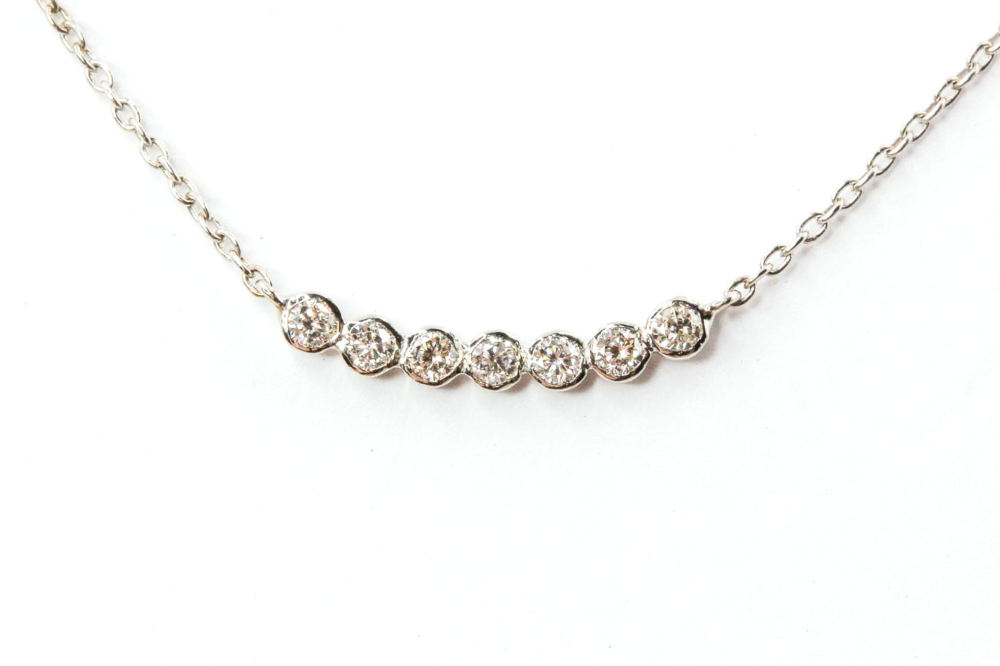 Dainty Bezel Diamond Necklace