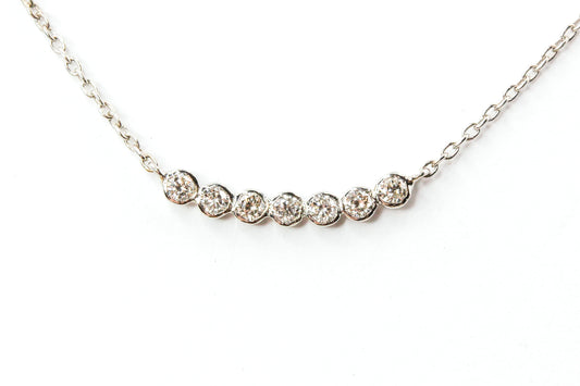 Dainty Bezel Diamond Necklace