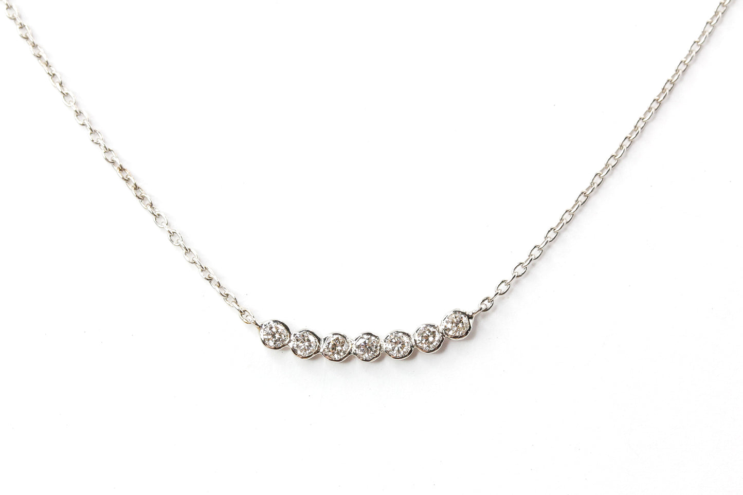 Dainty Bezel Diamond Necklace