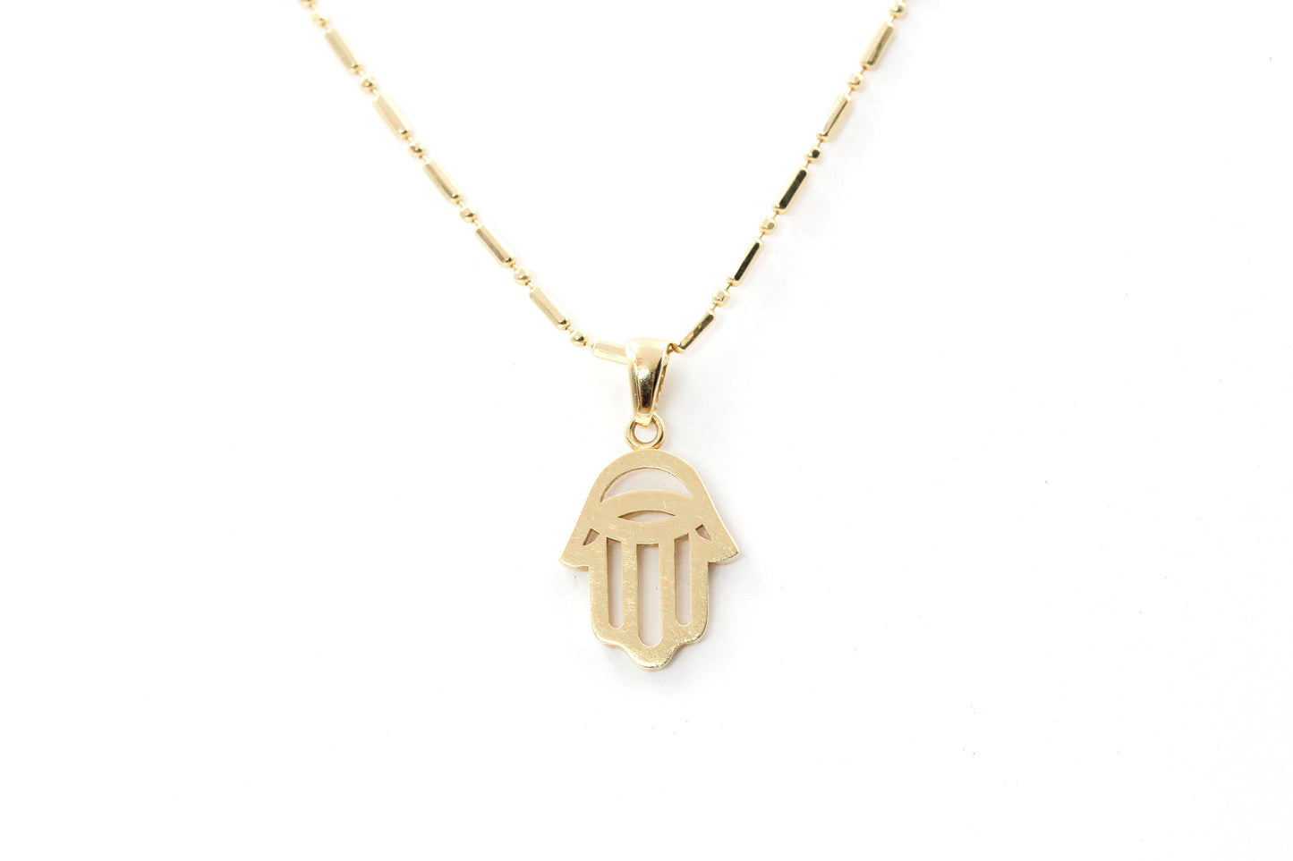 Gold Hamsa Pendant-Necklace