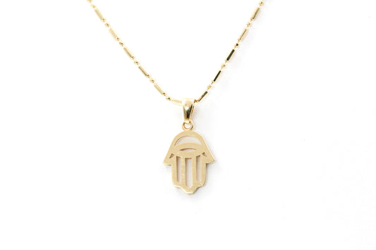 Gold Hamsa Pendant-Necklace