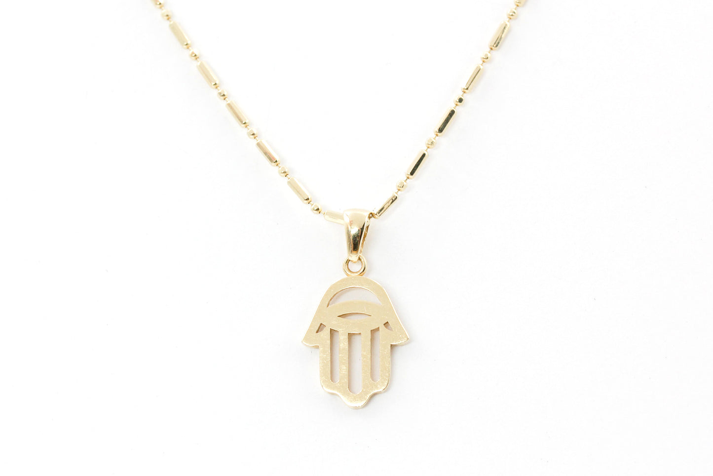 Gold Hamsa Pendant-Necklace