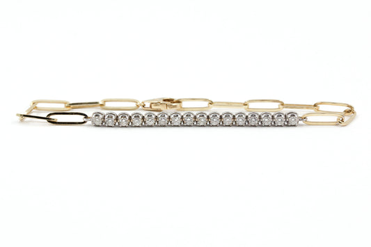 Diamond Chain Link Bracelet