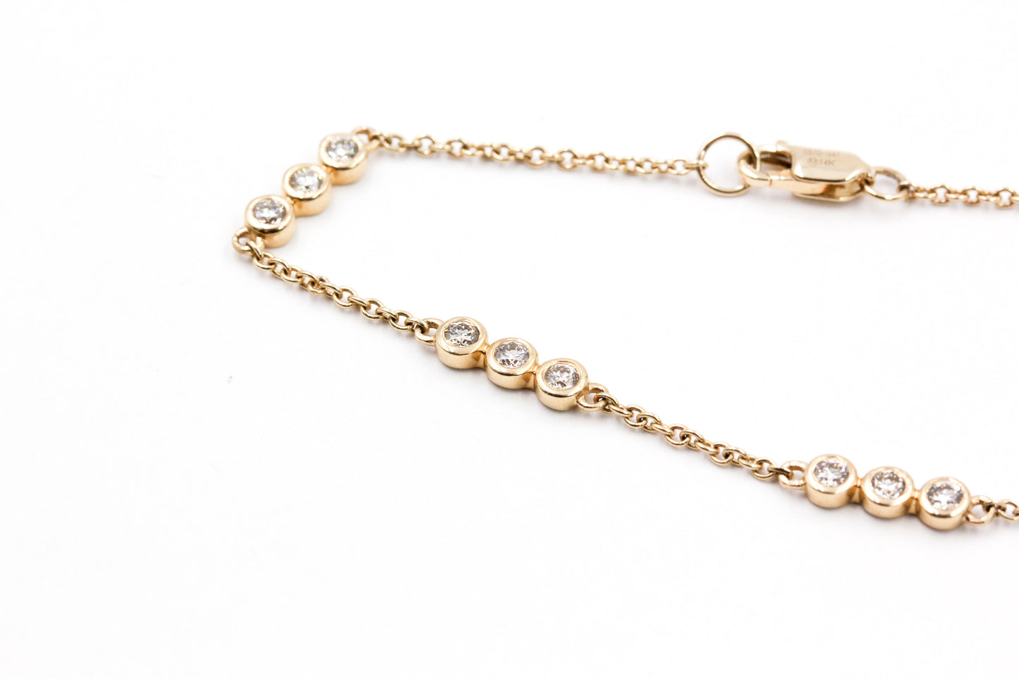 Diamond Bezel Station Bracelet