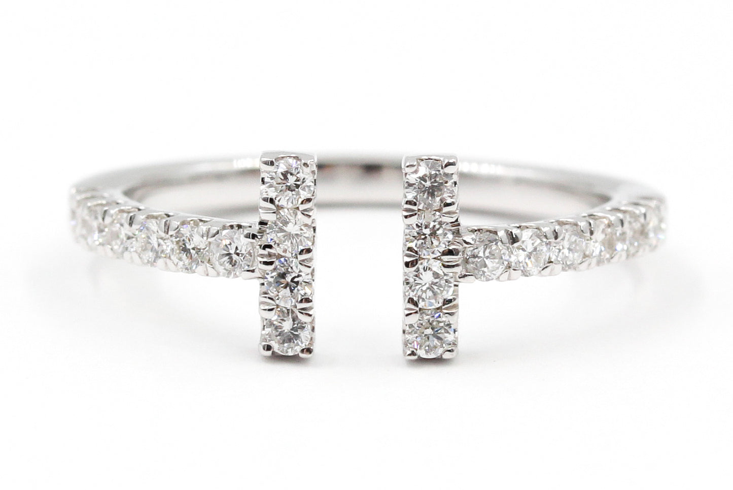 Diamond Open Bar Ring