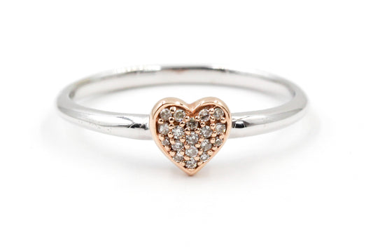 Dainty Heart Cluster Ring